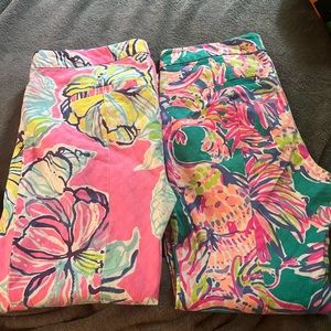 2 pairs of Lilly Pulitzer crop pants.  Size 10.